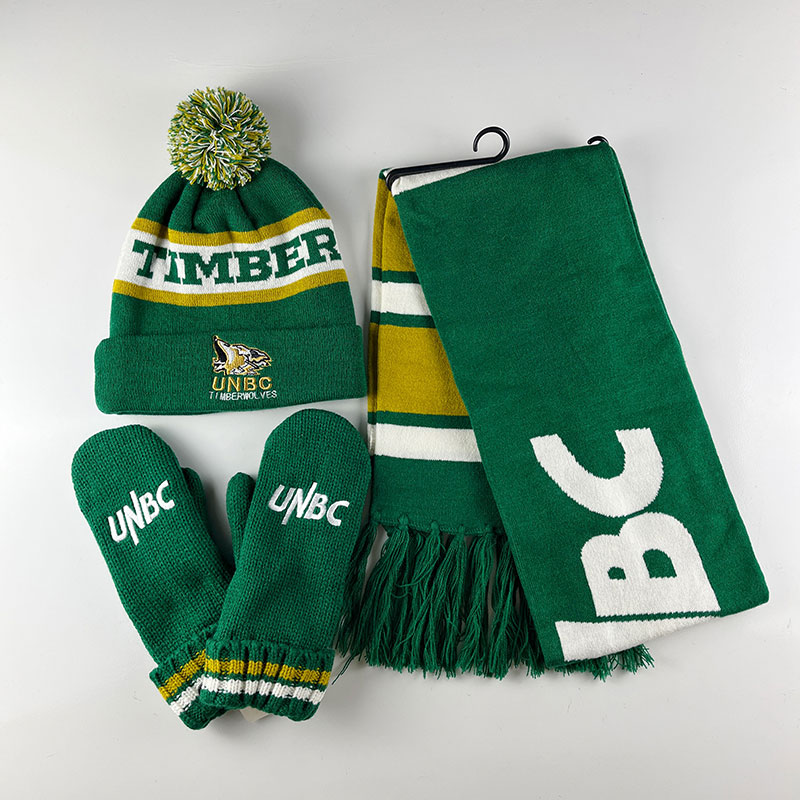 Sport Teams Knit Hat&Scarf&Mittens Set