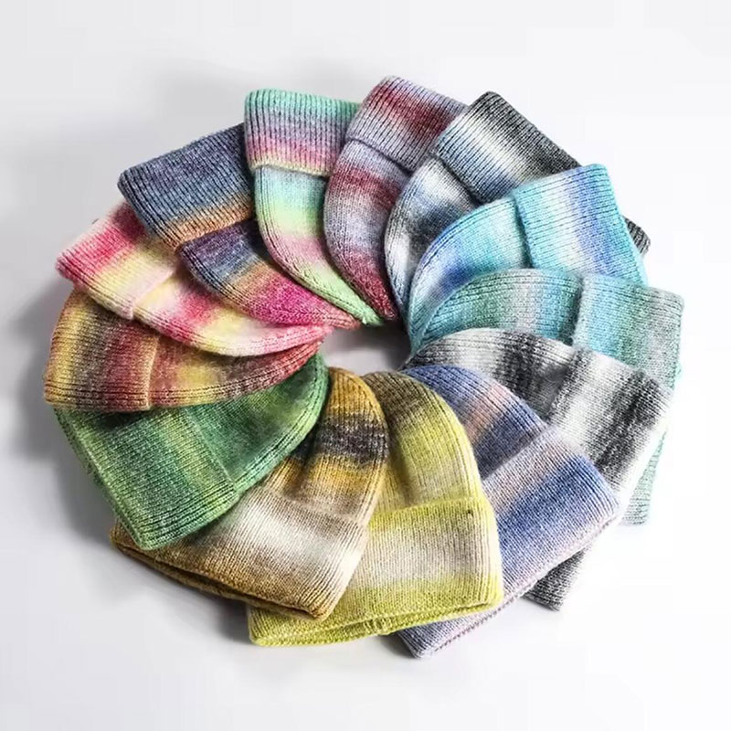 Gradient Color Knitting Beanies